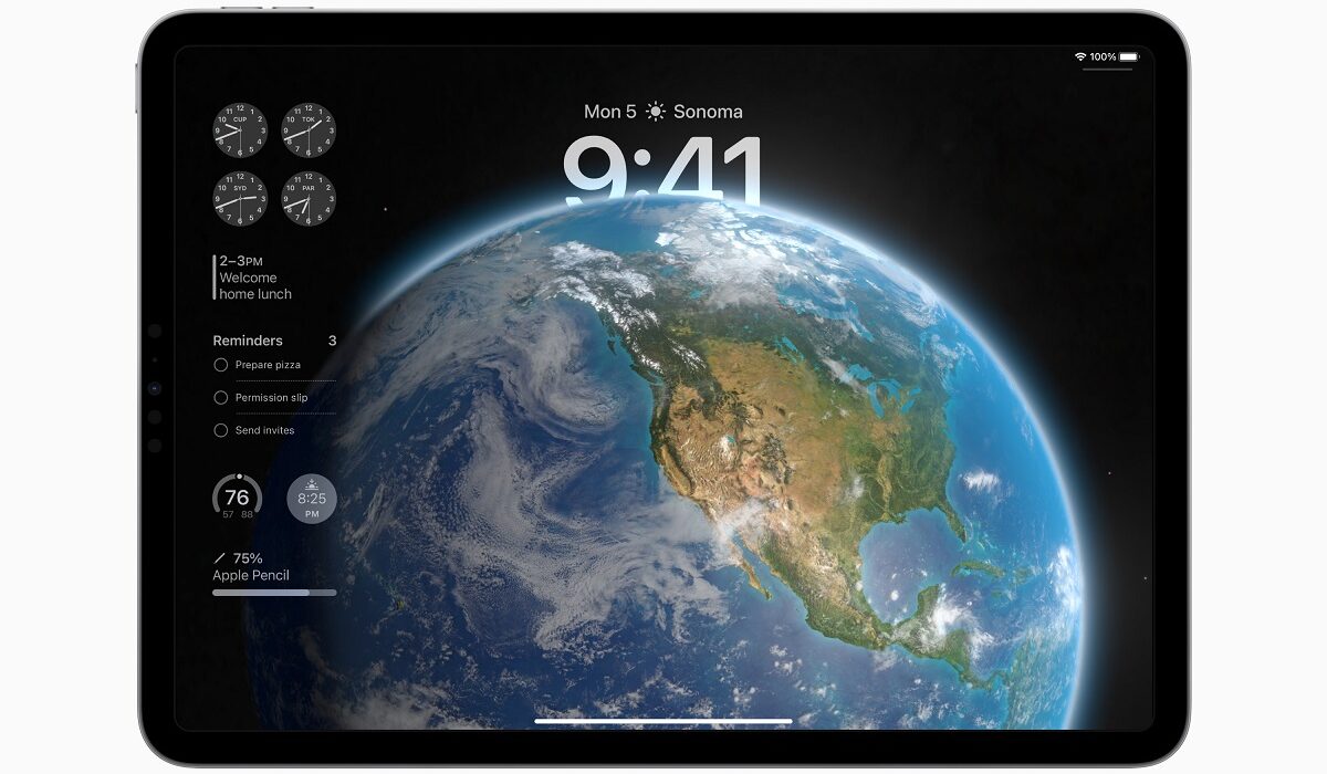 Tampilan iPad OS 17