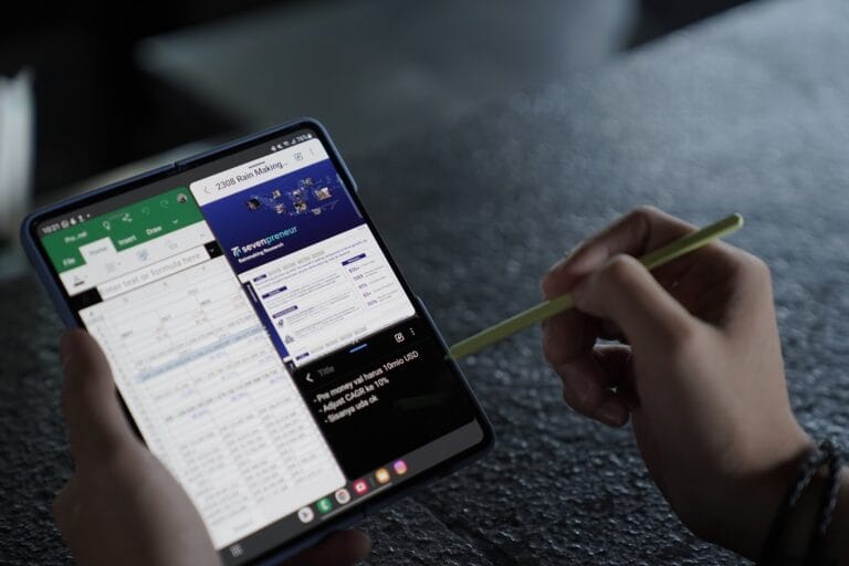 produktivitas di galaxy z fold 5