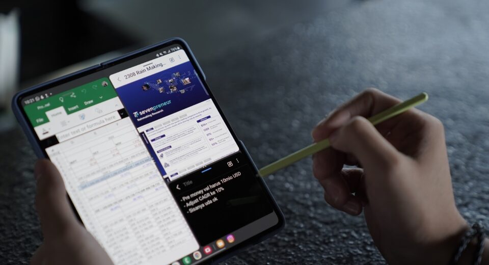 produktivitas di galaxy z fold 5