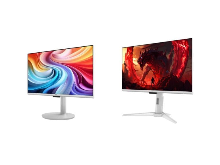 2 monitor acer dengan fitur pintar Google tv