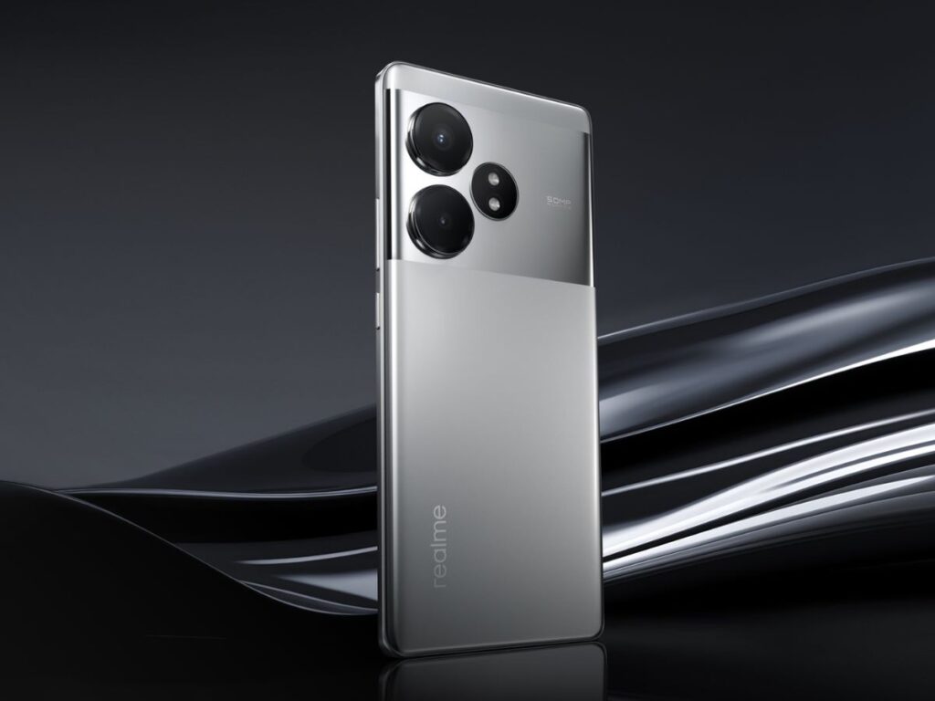 perangkat smartphone realme GT neo 6 warna silver