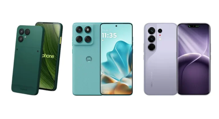 3 HP dengan HP Dengan Sony Lytia 700C, Motorola Edge 60, TECNO CAMON 50 Pro 5G,, Fairphone (Gen. 6)